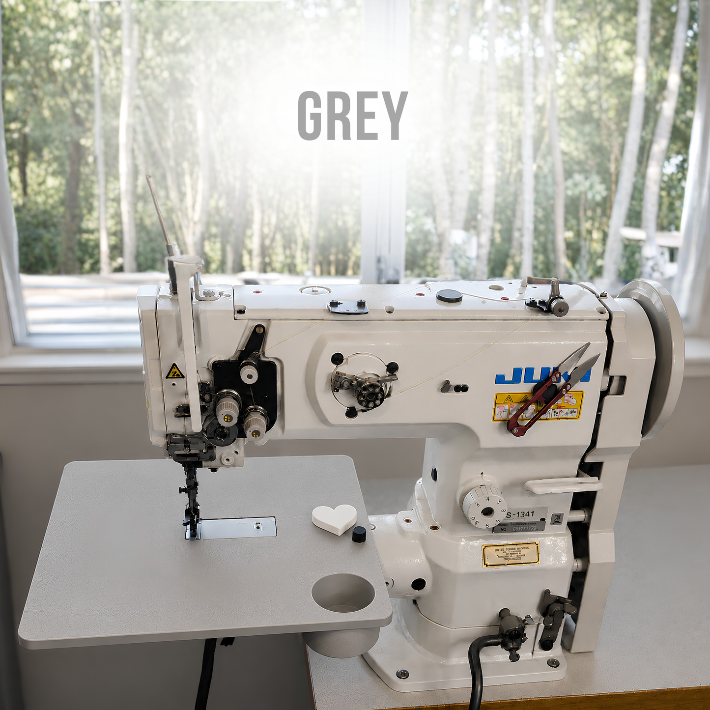 Extension Flat Bed Table for Juki LS-1341 | Removable Cup | Personalized Logo | Industrial Sewing Machine Table