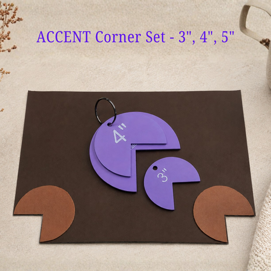 Professional Bag Making Jig Templates – Accent Corner Set (3 Sizes)
