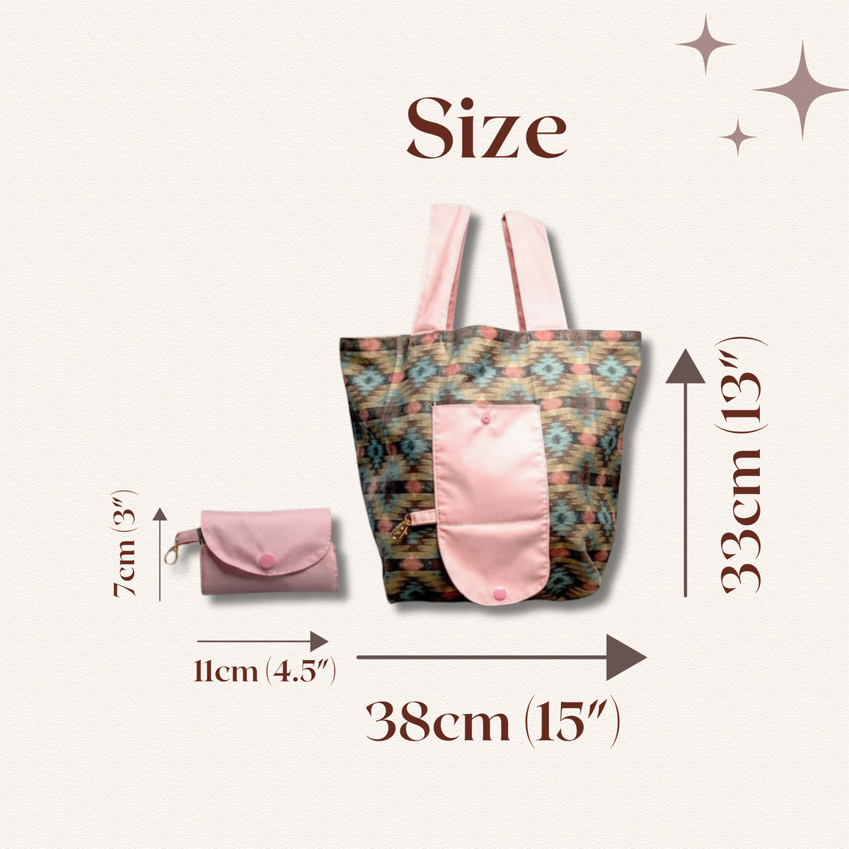 Folding Shopping Bag Sewing Pattern/ PDF Tote Bag/ DIY Compact Shopping Bag