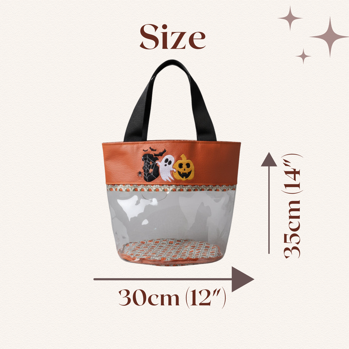 Halloween Tote Bag Sewing Pattern PDF – Light-Up Trick or Treat Bag for Kids, DIY Glow-in-the-Dark Candy Bag