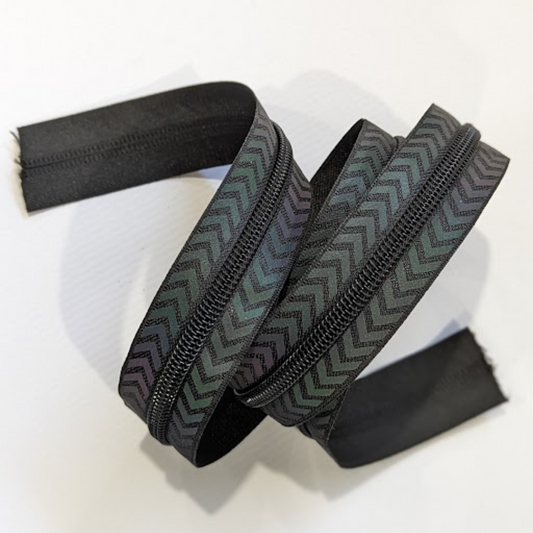 #5 Nylon Reflective Zipper