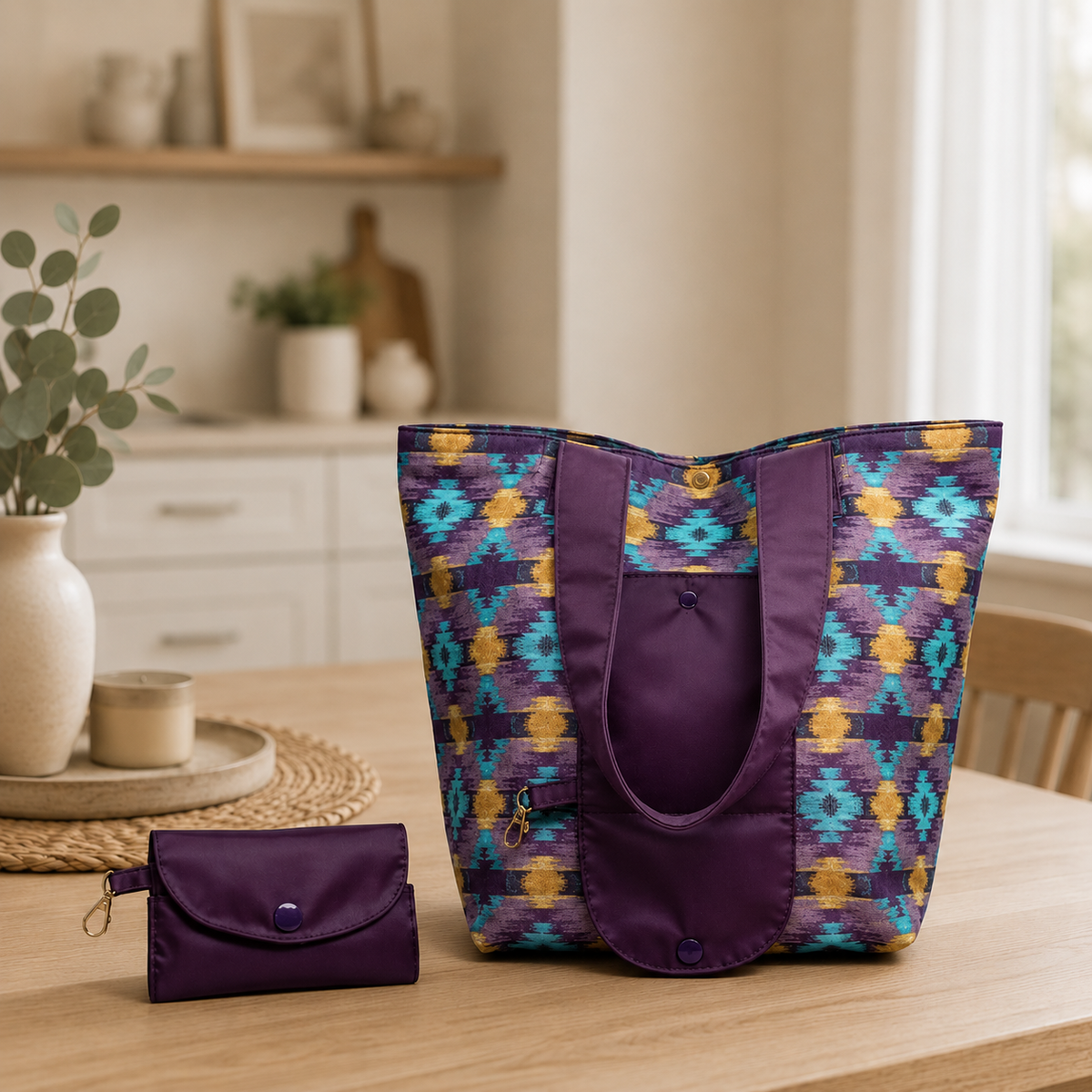 Folding Shopping Bag Sewing Pattern/ PDF Tote Bag/ DIY Compact Shopping Bag