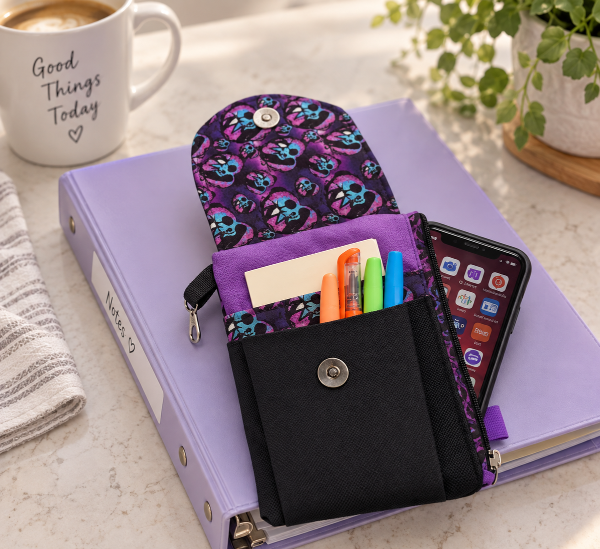 Planner Pouch Organizer Sewing Pattern/ PDF Notebook Wallet/ DIY Planner Pen Pouch