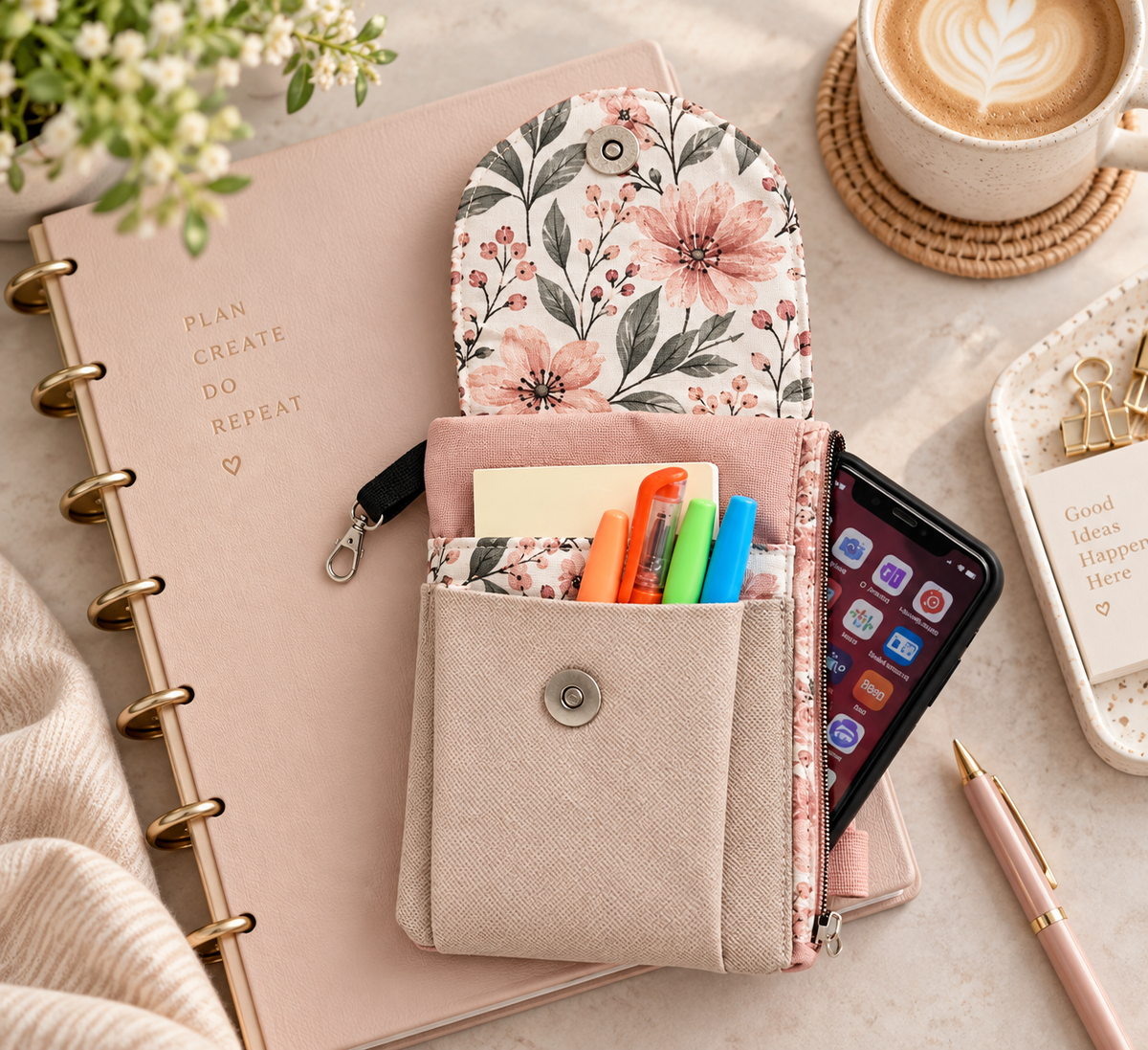 Planner Pouch Organizer Sewing Pattern/ PDF Notebook Wallet/ DIY Planner Pen Pouch