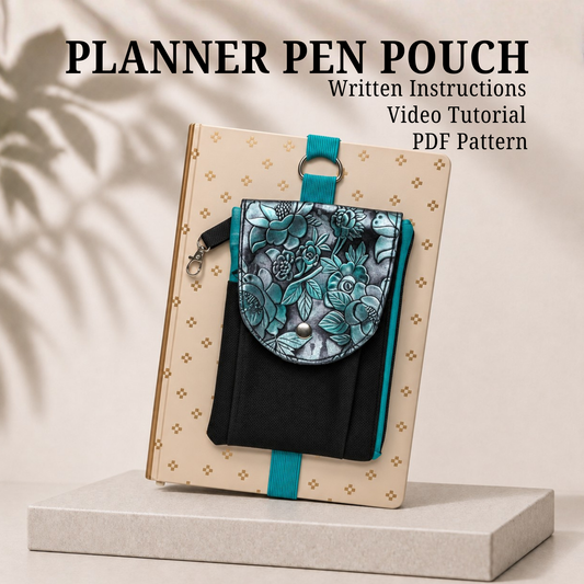Planner Pouch Organizer Sewing Pattern/ PDF Notebook Wallet/ DIY Planner Pen Pouch