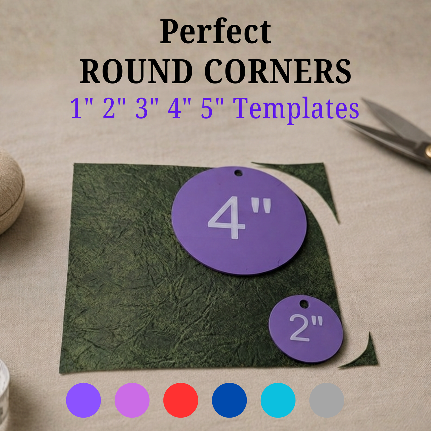 Perfect Round Corner Templates – 1" to 5" Radius Guides for Leather & Sewing