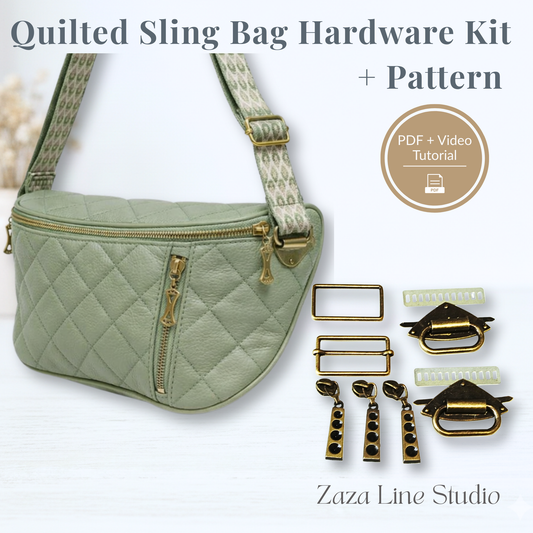 Quilted Sling Bag Hardware Kit + Pattern