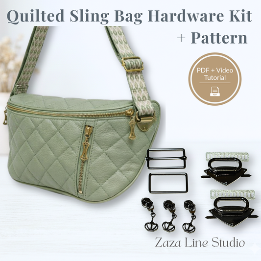 Quilted Sling Bag Hardware Kit + Pattern