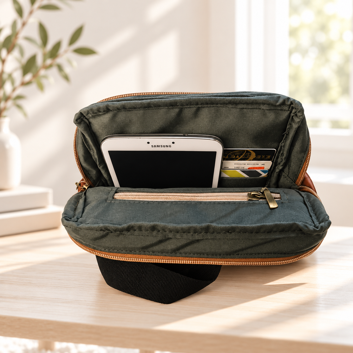 Vertical Messenger Bag Sewing Pattern, Modular Bag Pattern with Fold-Down Organizer, Multi-Pocket PDF Tutorial