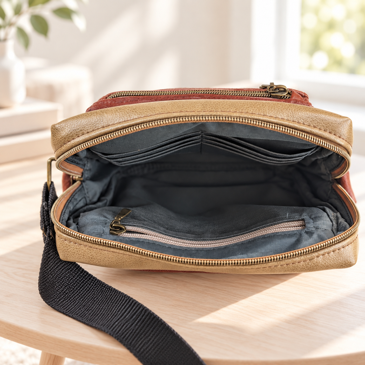 Vertical Messenger Bag Sewing Pattern, Modular Bag Pattern with Fold-Down Organizer, Multi-Pocket PDF Tutorial