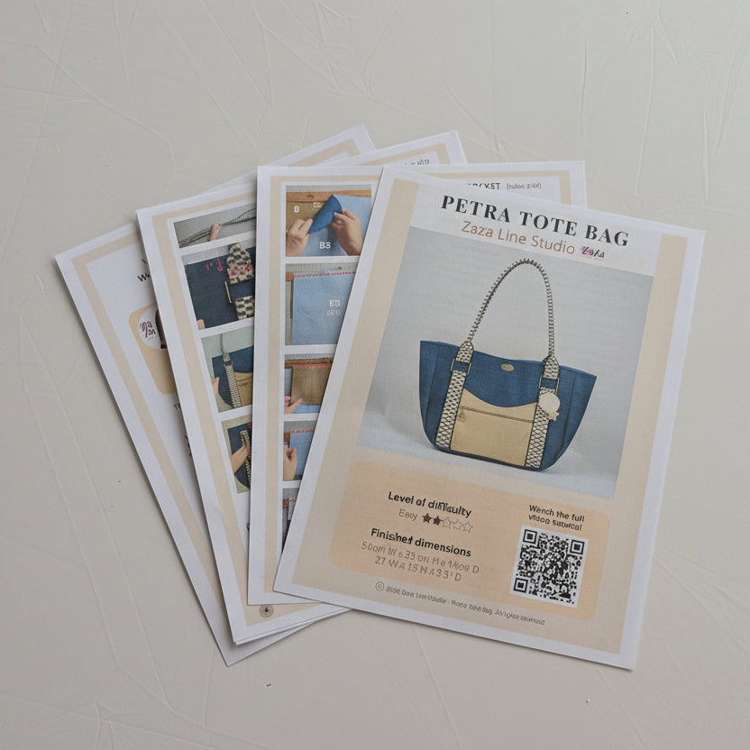 Matching Bag Set Bundle Petra  – Tote Bag & Zipper Pouch