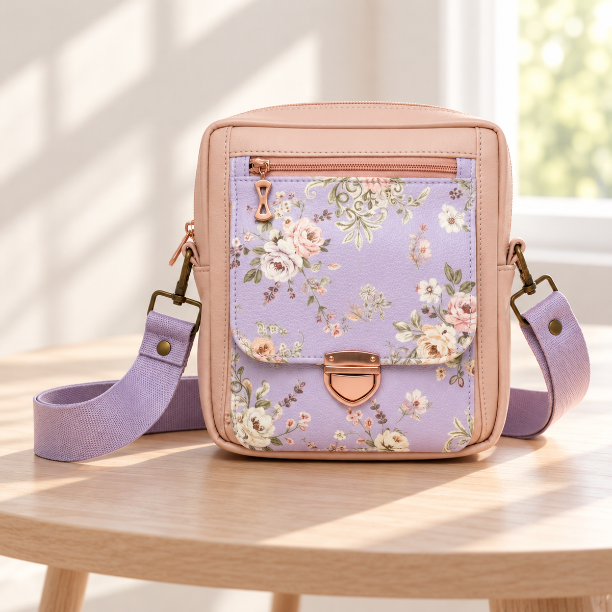 Vertical Messenger Bag Sewing Pattern, Modular Bag Pattern with Fold-Down Organizer, Multi-Pocket PDF Tutorial