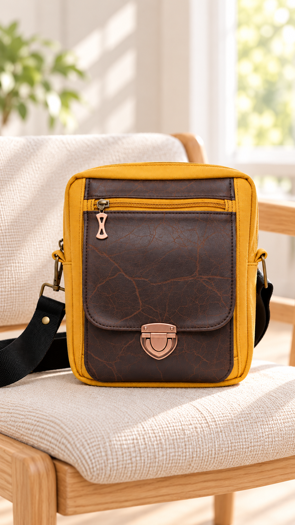 Vertical Messenger Bag Sewing Pattern, Modular Bag Pattern with Fold-Down Organizer, Multi-Pocket PDF Tutorial