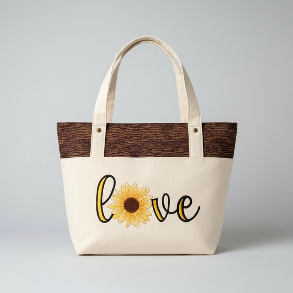 Sunflower Love Tote Bag Sewing Pattern