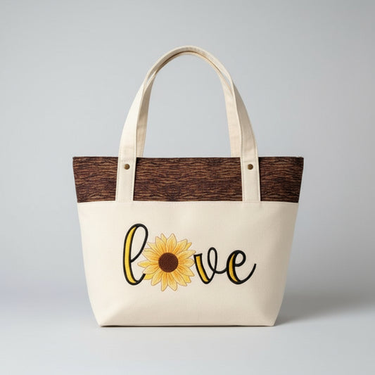Sunflower Love Tote Bag Sewing Pattern
